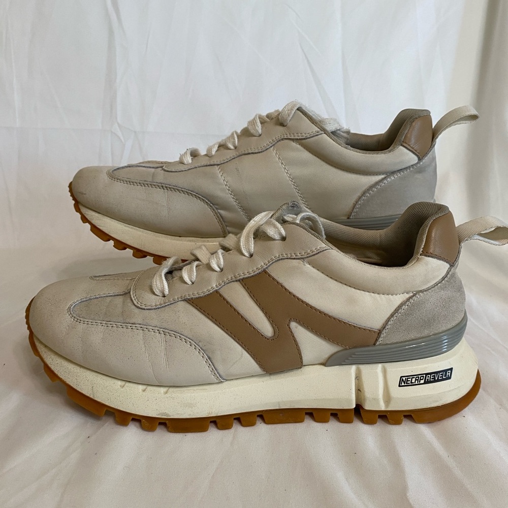 somiliss Women's Genuine Leather Suede Patchwork Sneakers, Size 10/EU 41 - Picture 2 of 15